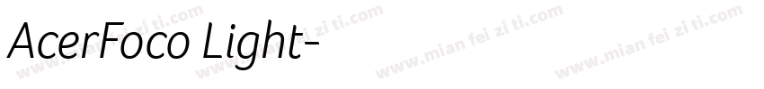 AcerFoco Light字体转换
